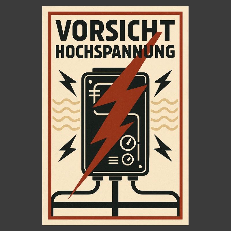 Caution High Voltage Current Warning Sign