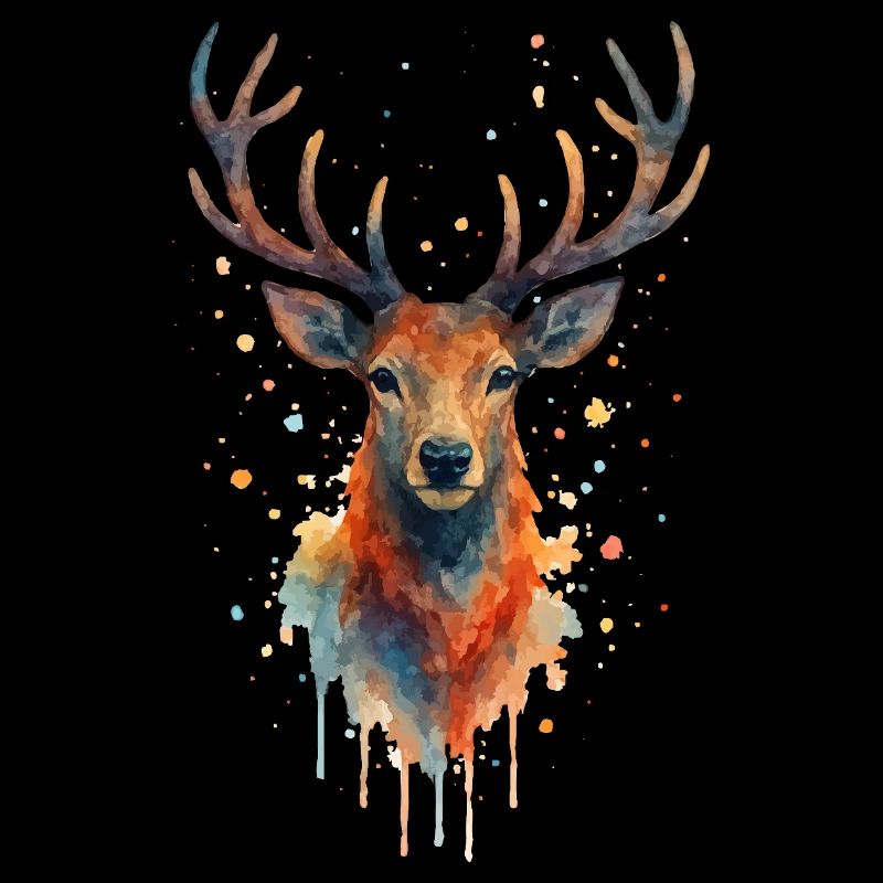 Cerf Aquarelle
