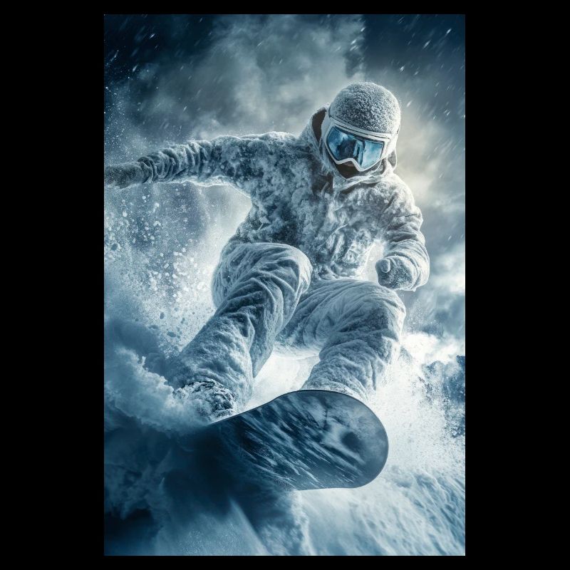 Frozen Thrill Snowboarder
