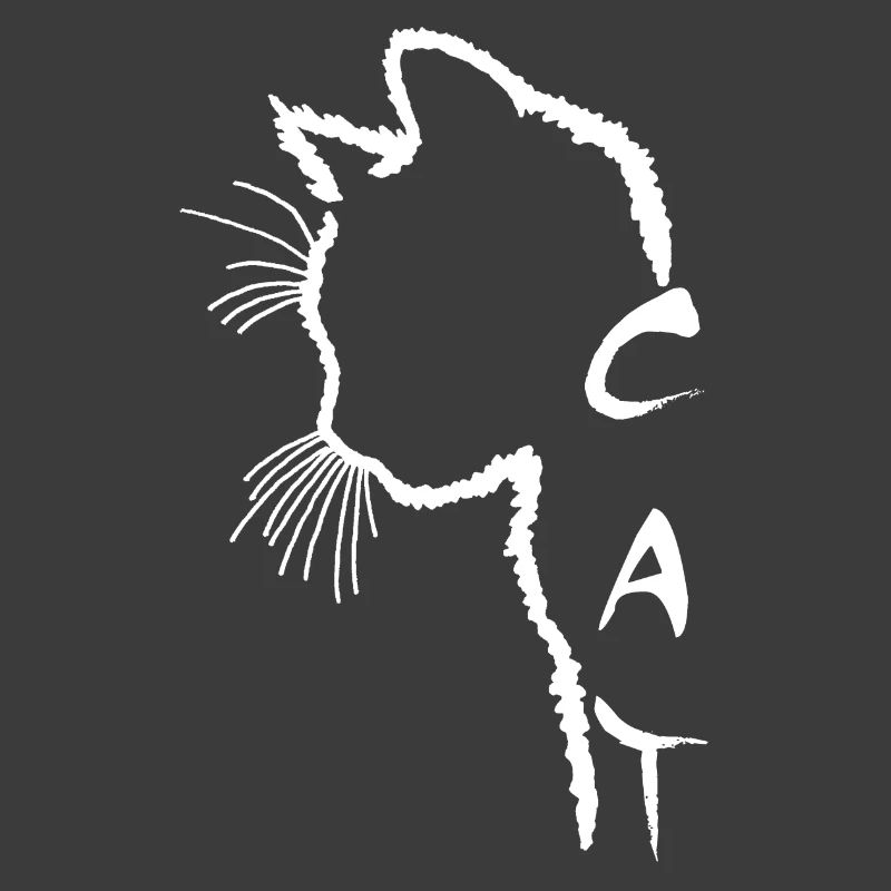 Silhouette de chat blanc