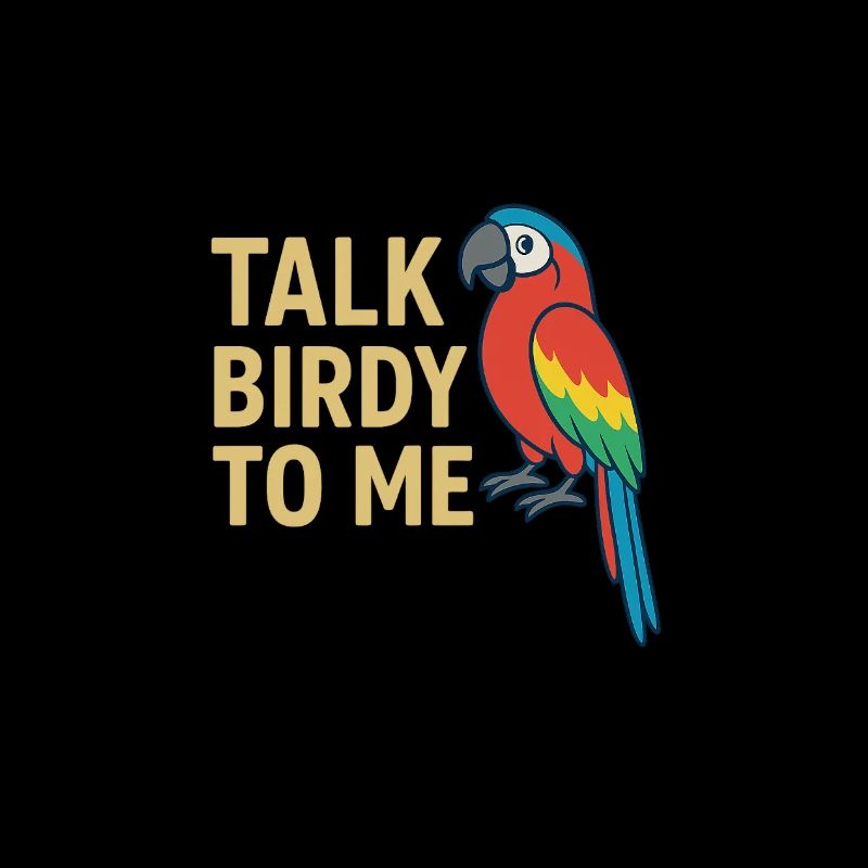 Happy Parrot with Text