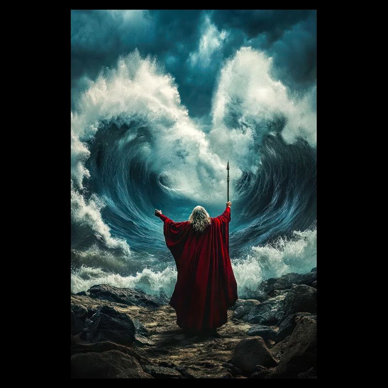 Divine Force Splits the Sea