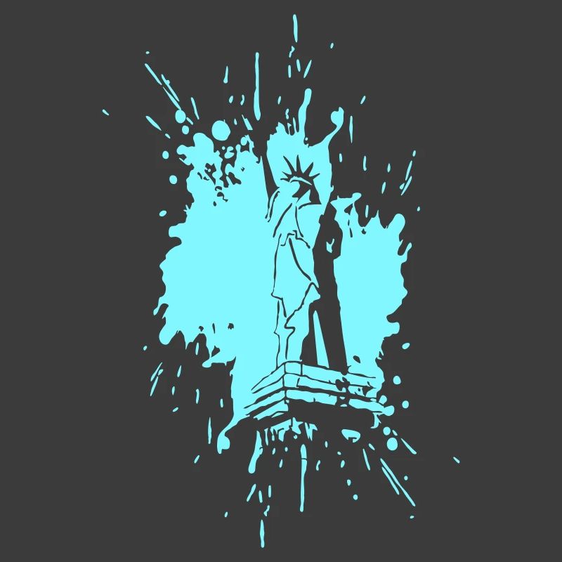 Statue de la Liberté dans une éclaboussure > Vector Graphic