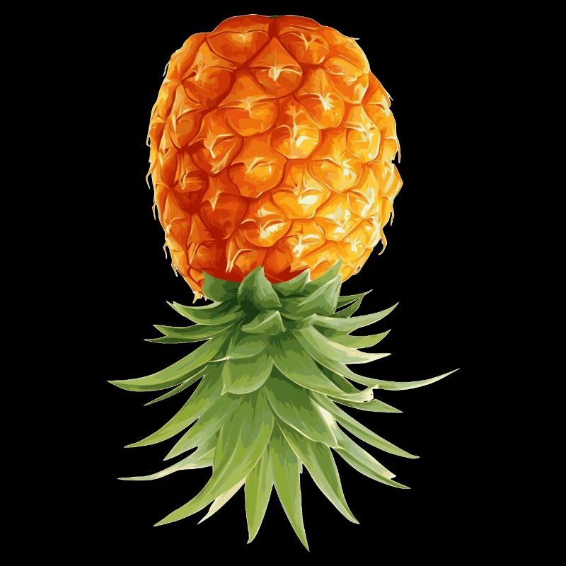 Ananas steht Kopf