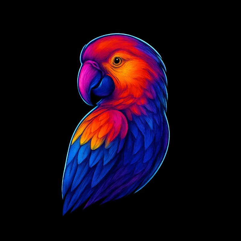 Lebendige Regenbogenpapagei Illustration