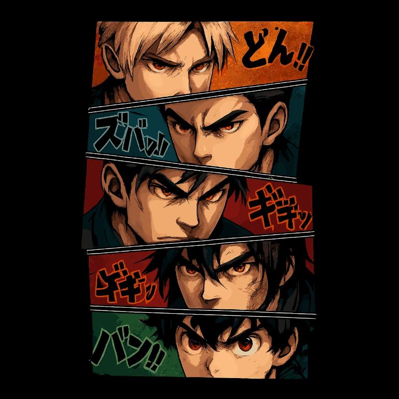 Intensive Anime Silhouettes - Squad