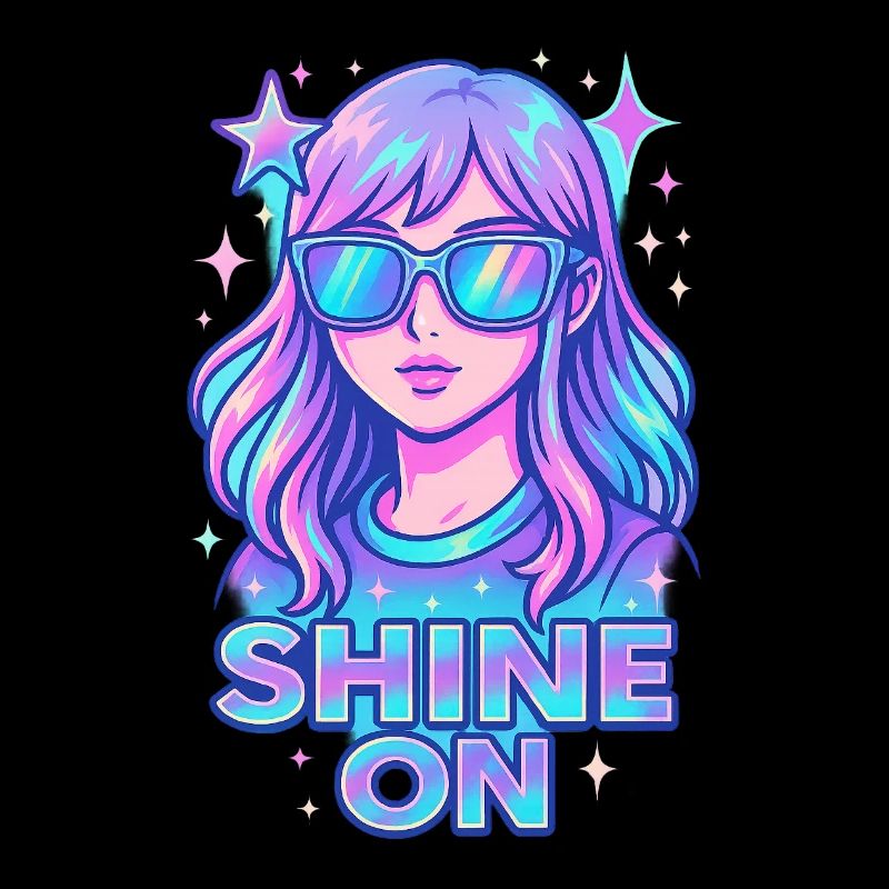 Kosmische Träumerin Mädchen Illustration