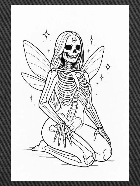 Magic Skeleton with Wings