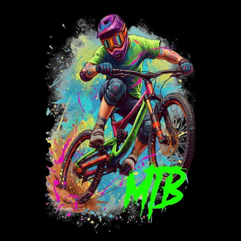 Mountain bike action art