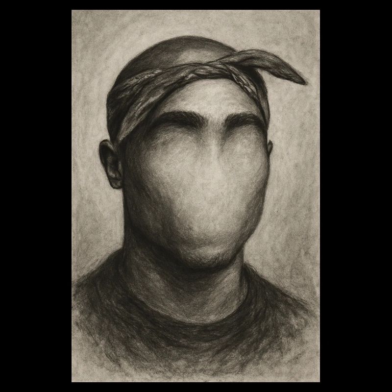 Artistic mask look without face