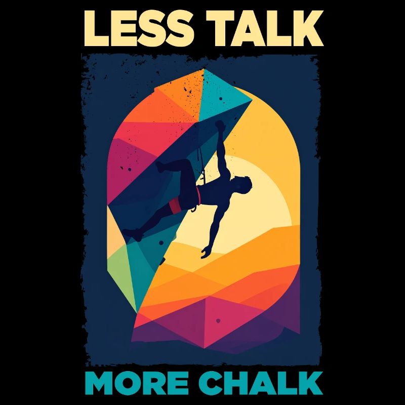 Abstrakter Kletterer mit Farbpalette