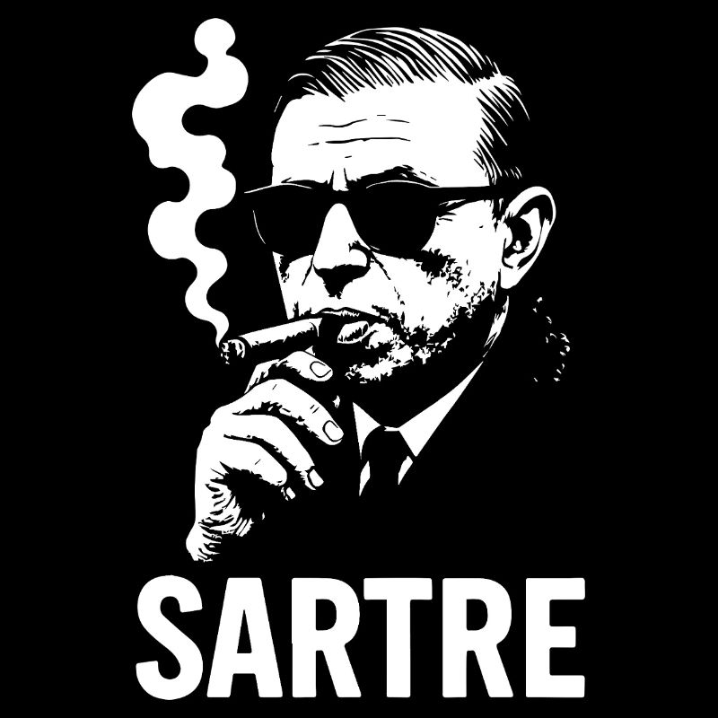 Sartre Ikonisches Porträt-Design