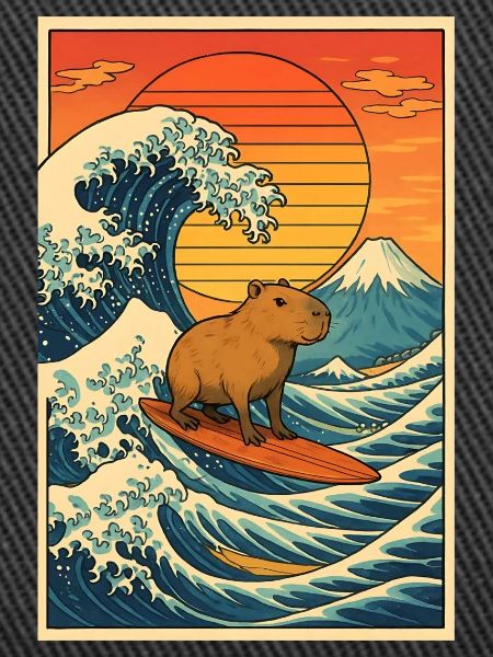 Capybara Surfing