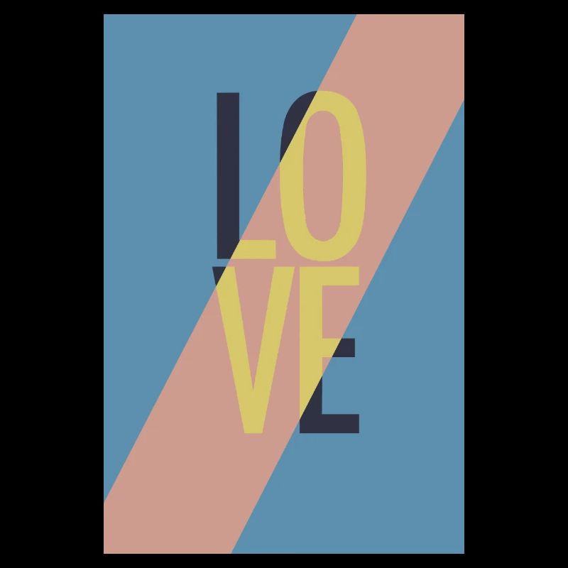 Moderne Love-Botschaft mit Abstraktem Design