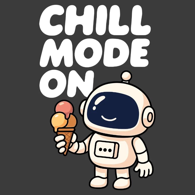 Weltraumroboter mit Eiscreme