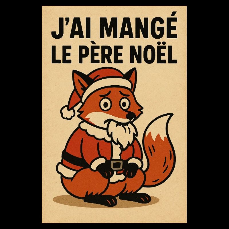 Festlicher Weihnachtsfuchs im Weihnachtsmann Kostüm