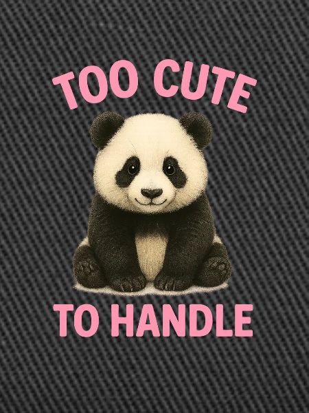 Cute panda with saying