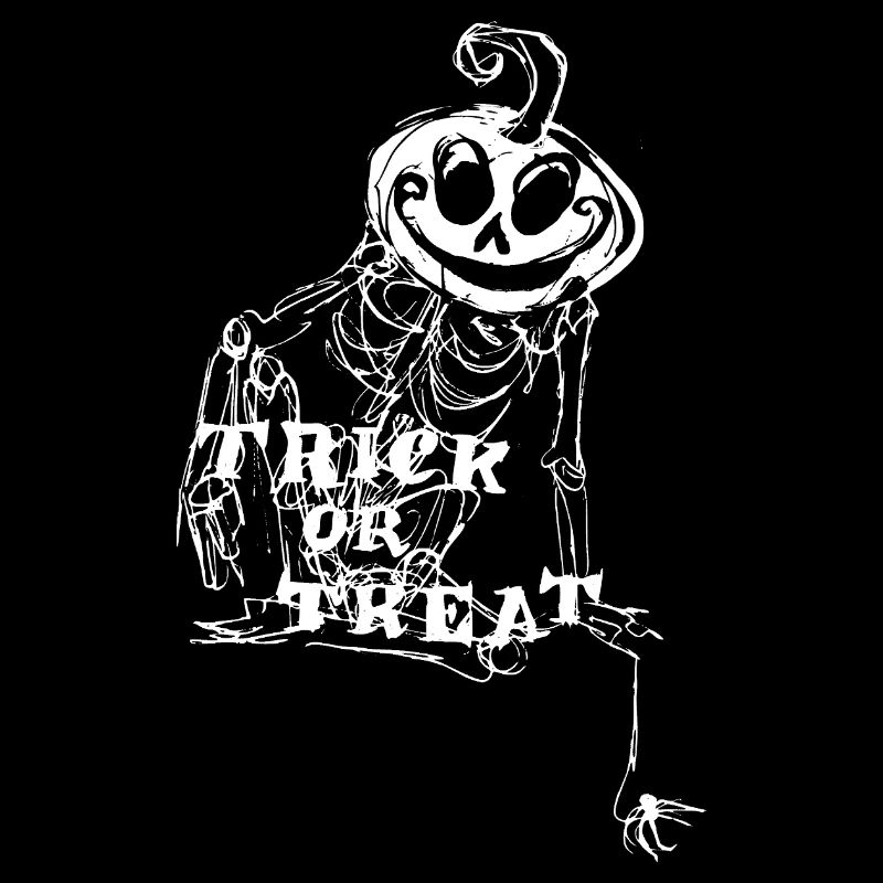 Halloween Trick or Treat Comic Citrouille Squelette