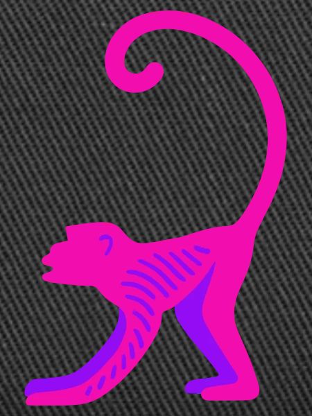 Singe rose fluo