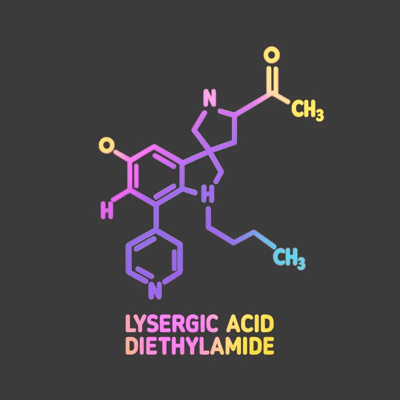 Psychedelische Molekülkunst LSD 