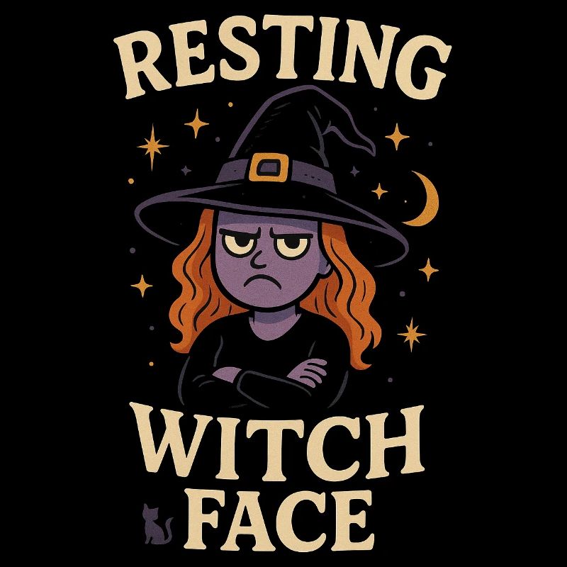 Resting Witch Face – Funny Cartoon Witch Shirt