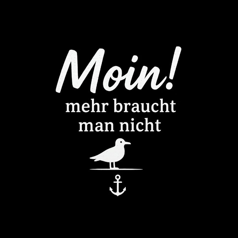 Moin Seeflair Saying with Seagull and Anchor