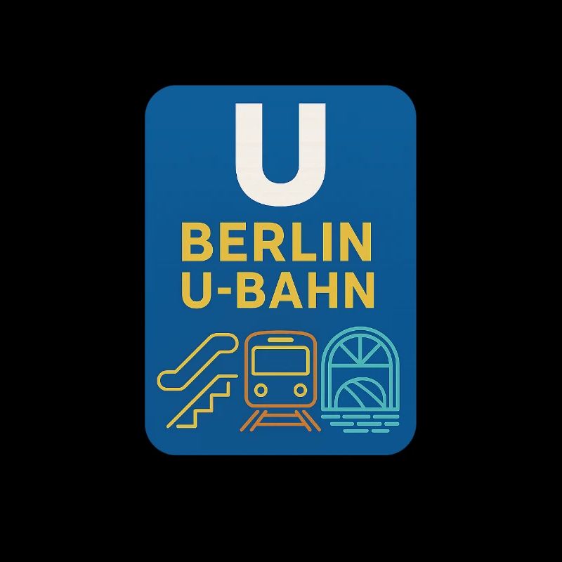 Berliner U-Bahn Neon Line Art