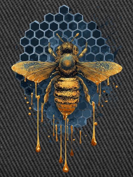 Bee golden honey - beekeeper