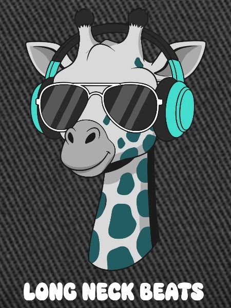 GiraffenDJ mit Kopfhörer