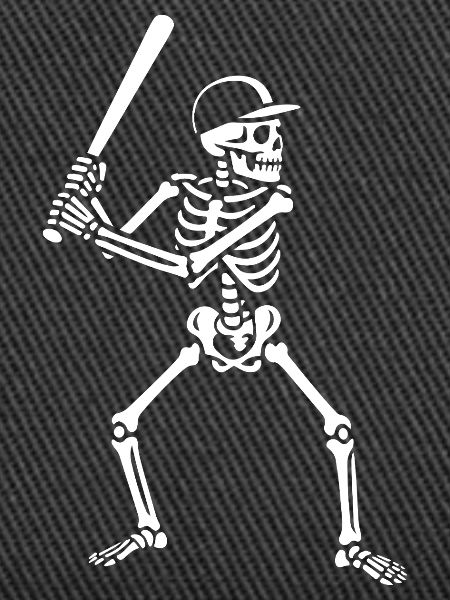Skeleton playing Baseball gift
