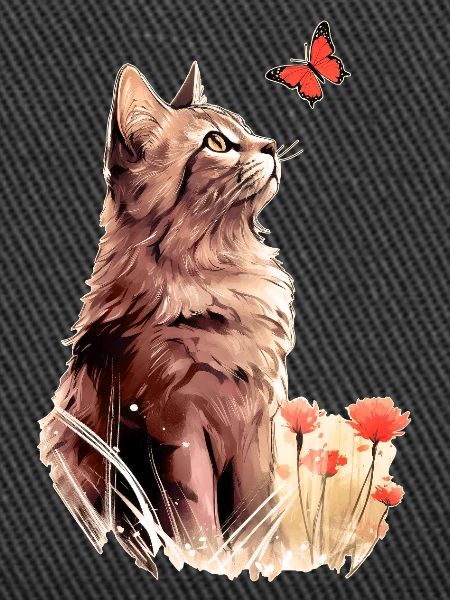 Chat et papillon