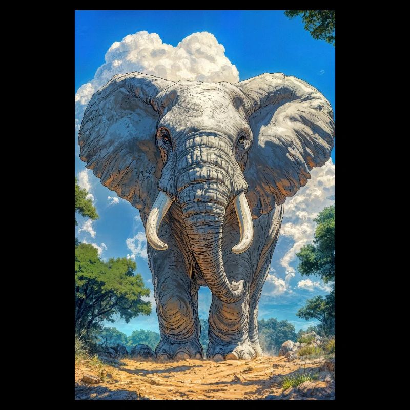 Illustration eines Elefanten