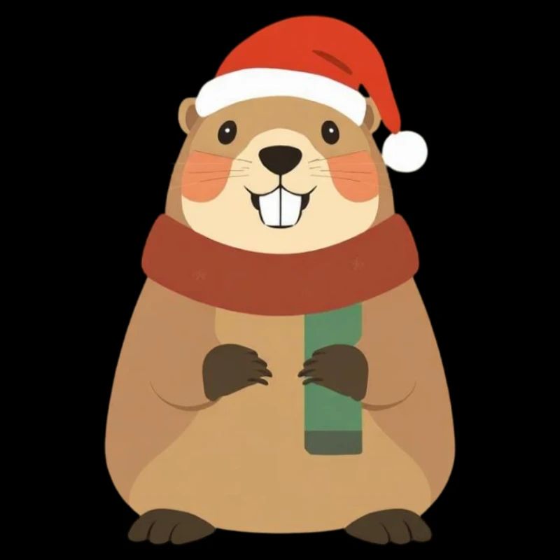 Marmotte avec écharpe