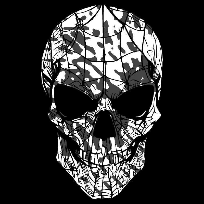 Motif de camouflage de crâne Noir Blanc