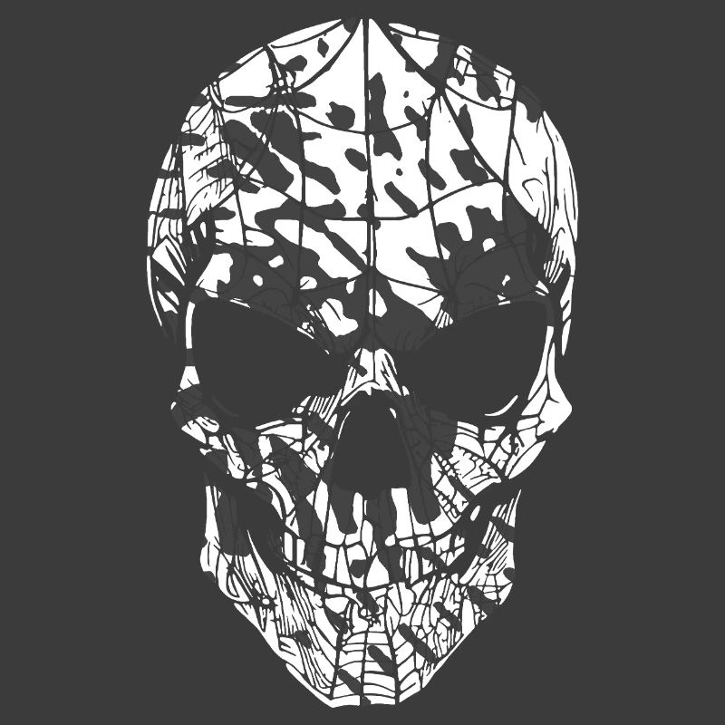 Skull Camouflage Pattern Black White