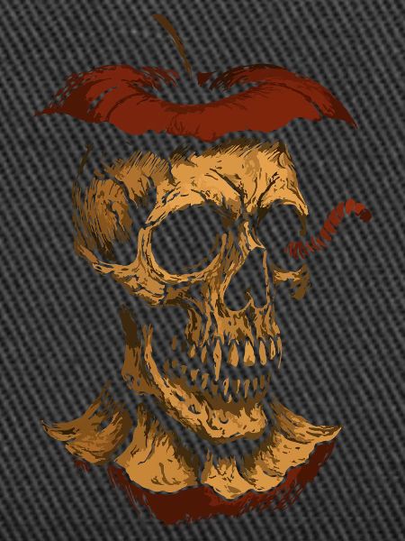 Dark Apple Skull