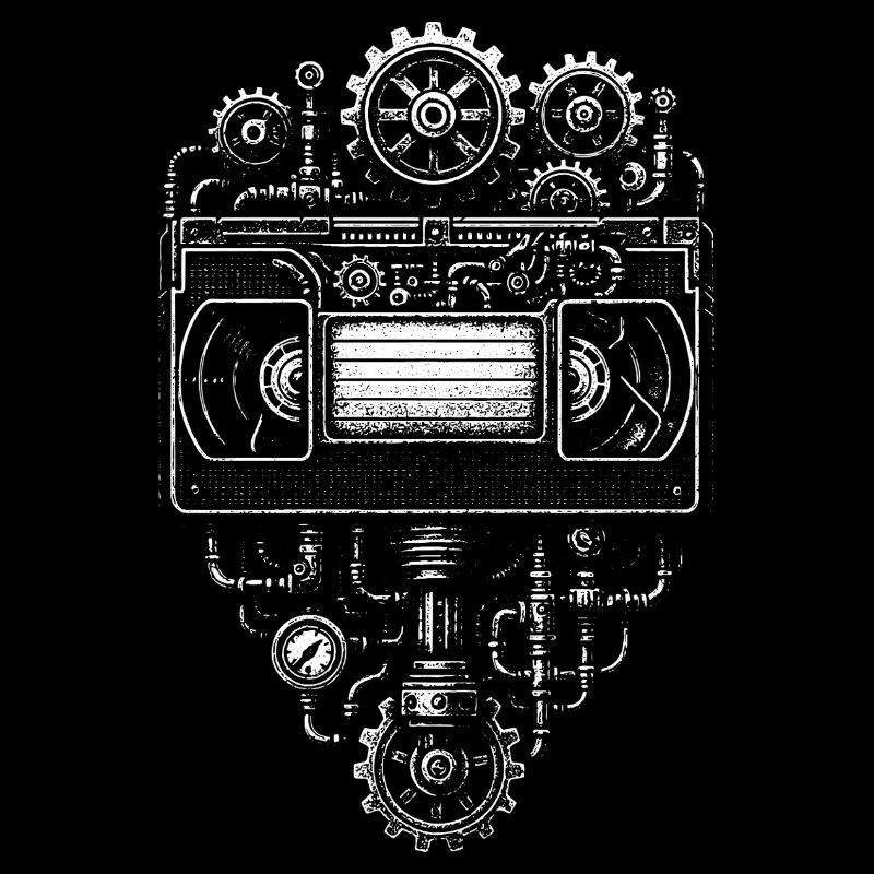 Steampunk Heart Cassette Gearprint