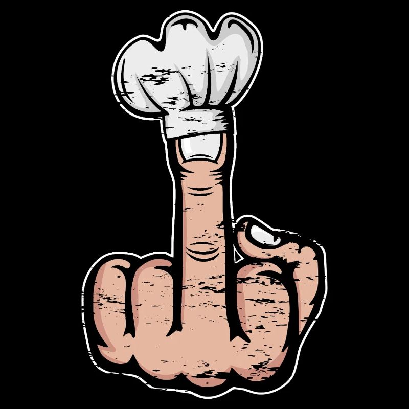Mittelfinger Stinkefinger Kochmütze Design