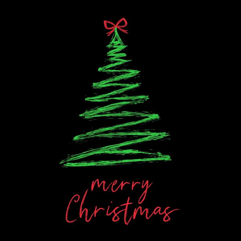 Style de brosse arbre de Noël vert