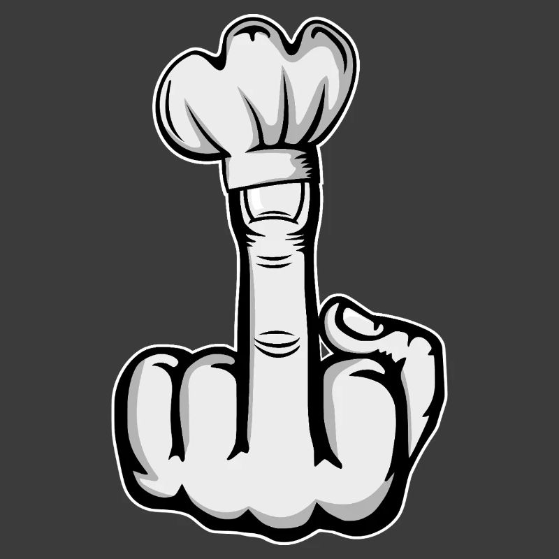 Middle Finger Stinky Finger Chef's Hat Design