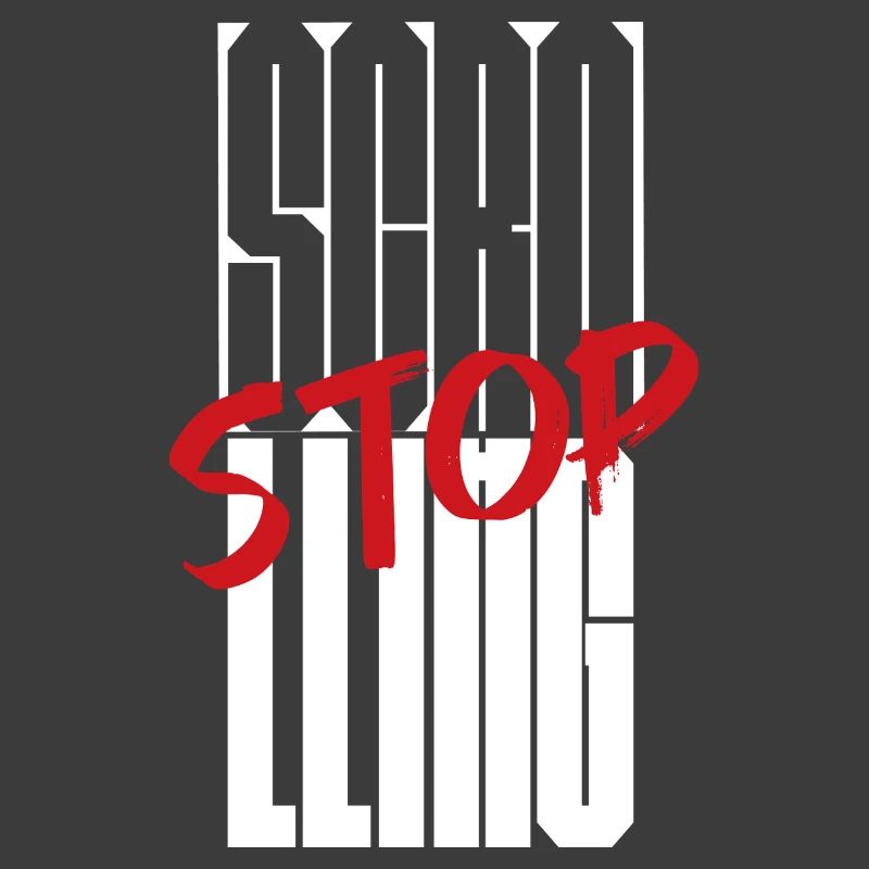 Stoppen Sie das Scrollen Typografie-Design