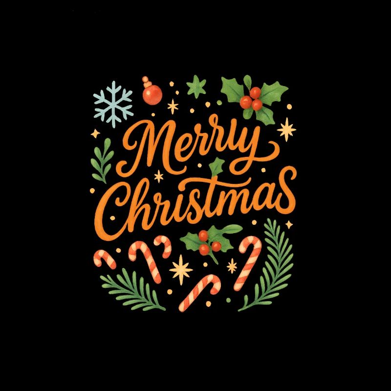 Merry Christmas Lettering