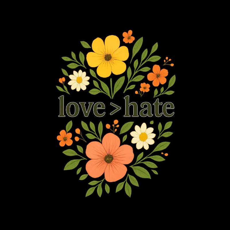 Love > Hate Love is bigger than hate