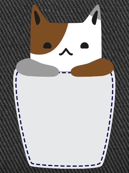 Brusttasche mit Katze