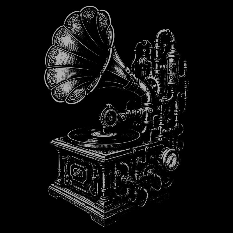 Antike Grammophon-Skizze