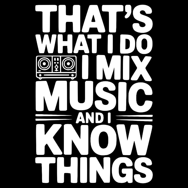 That's What I Do I Mix Music and I Know Things