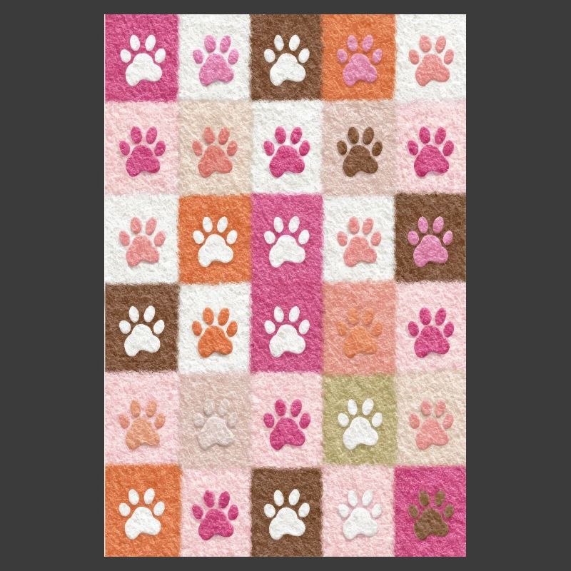 Pawprint Patchwork Plush Squares