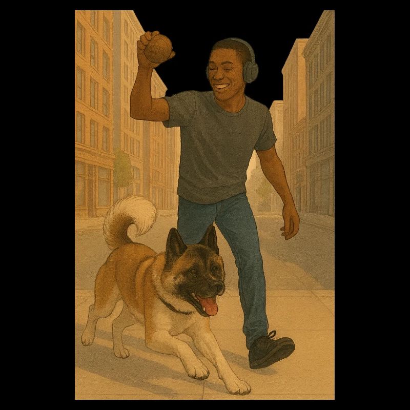 Urbaner Lauf mit Hund