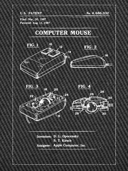 Retro Computer Mouse Blueprint
