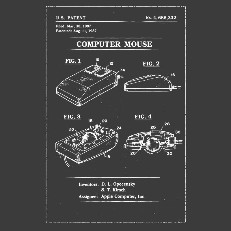 Retro-Computermaus-Bauplan